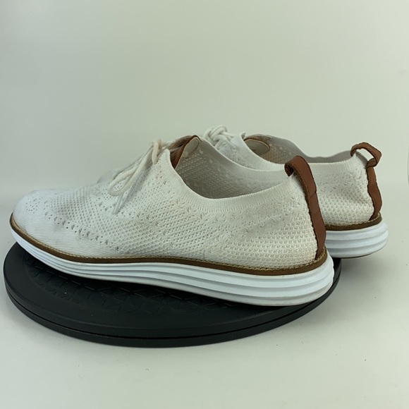 Cole Haan Original Grand Stitchlite Wingtip Oxford White C27963 Men's Size 10.5 - Picture 7 of 12